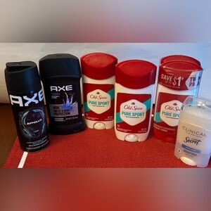 Old Spice LOT Mens Deodorant Secret Clinical AXE 7 items Womens NEW